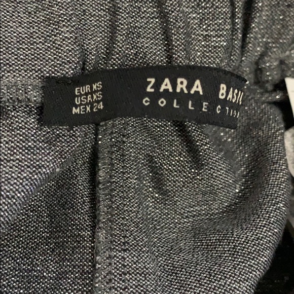 Zara Skirt Pants Gray Silver XS - Picture 6 of 7